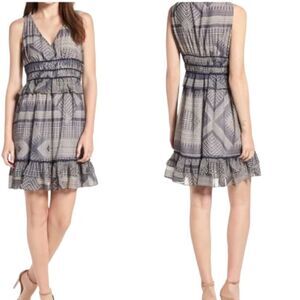 Rebecca Minkoff Lucille Blue and White Sleeveless Dress Size 4